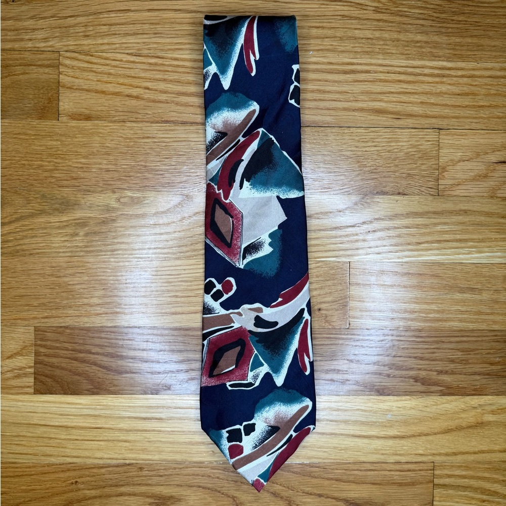 Vintage Halston III Geometric Silk Tie